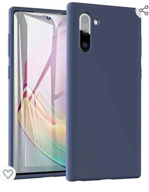 Tozo Liquid Silicone Case Samsung Note 10 2019 Ultra Slim (Blue) New