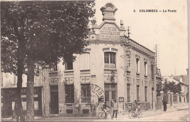 Cpa 92.Colombes. La Poste. N.5. Animee..ecrite En 1912..Tbe