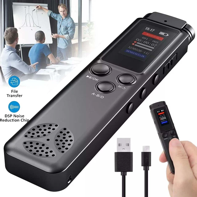 MECHEN 64GB Diktiergerät Digital, 1536kbps Aufnahmegerät mit MP3-Player