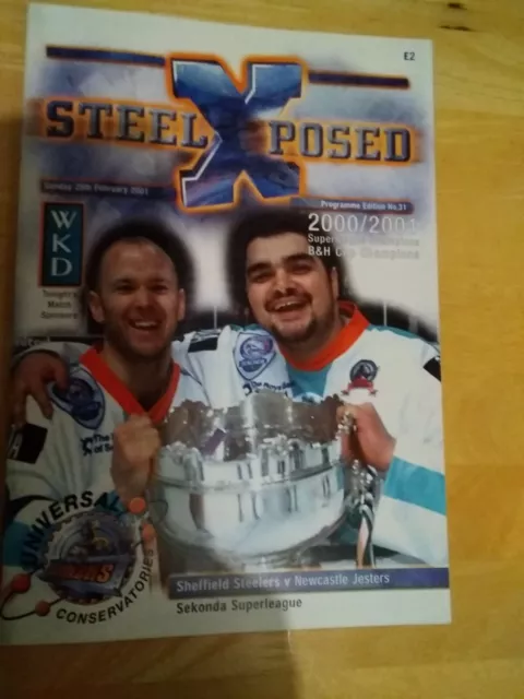 2000/1 Sheffield Steelers V Newcastle Jesters Ice Hockey 25/2