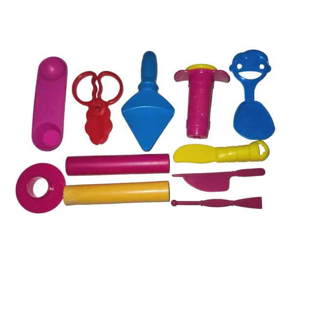 Huge Lot PLAY DOH Accessories Cookie Cutters Molds Tools ABCs Scissors 120  Pcs