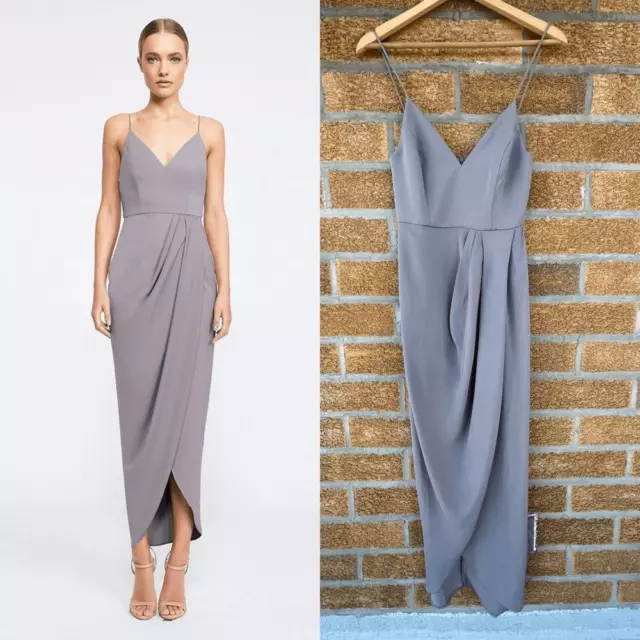 Shona Joy Core Cocktail Dress - Grey size 2
