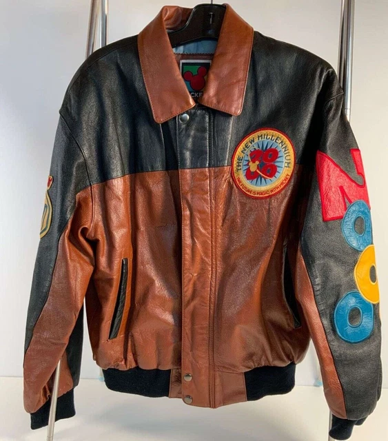 2000s disney mickey real leather すかせ bomber