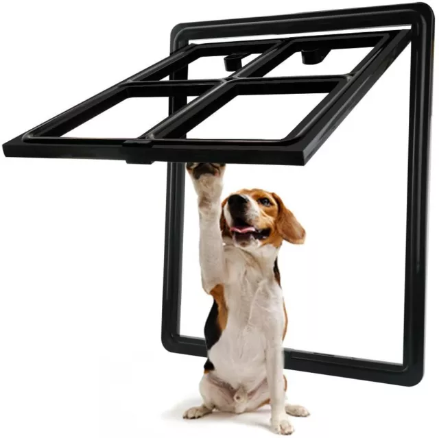 2 Way Lockable Sliding Screens Pet Doors Dog Cat Net Window Mesh Patio Cattage