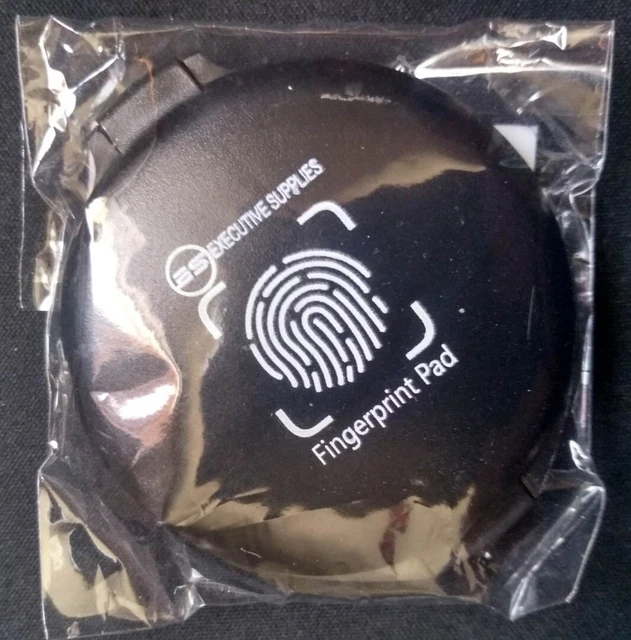 Inkless Fingerprint Stamp Pad - Black Thumb Print - For Notary Supplies