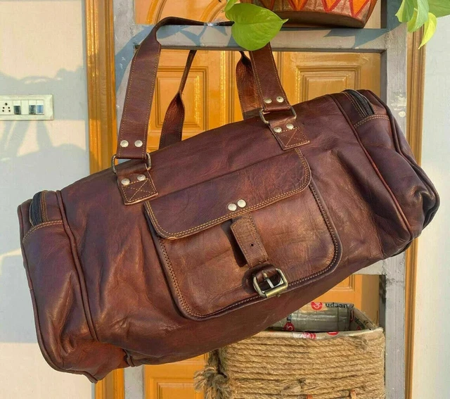 Sac de voyage en cuir fait à la main en cuir