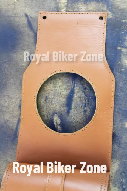 Brown "Fuel Tank Strap Bag With Lapel Pin Fit For Royal Enfield Interceptor 650" 2