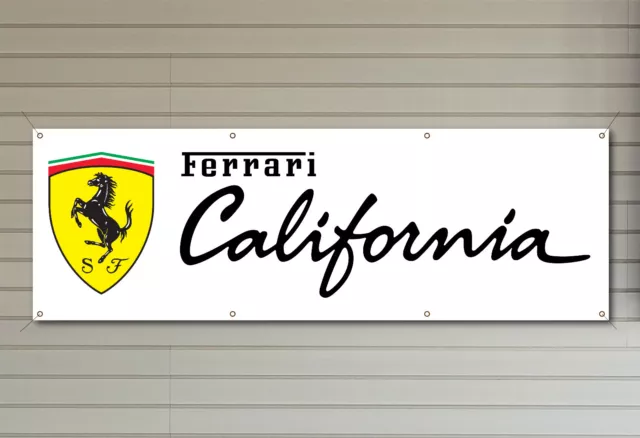 FERRARI CAR LOGO CALIFORNIA PVC Workshop Garage banner waterproof SIGN 005