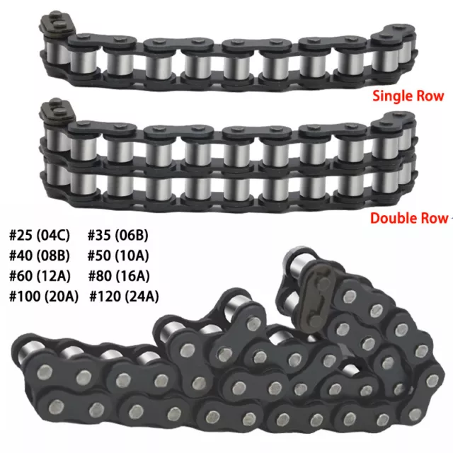 Single / Double Roller Chains 04C,06B,08B,10A,12A,16A,20A,24A Transmission Chain