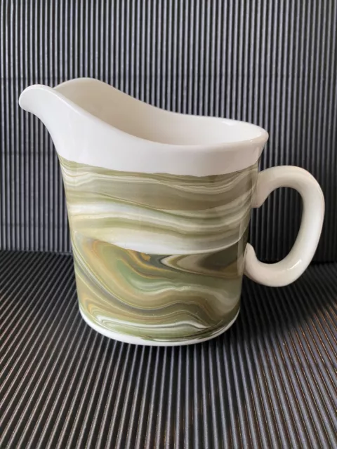 Scottish Hebridean Pottery Isle Of Lewis Fear On Eigh Milk Creamer Jug Greens