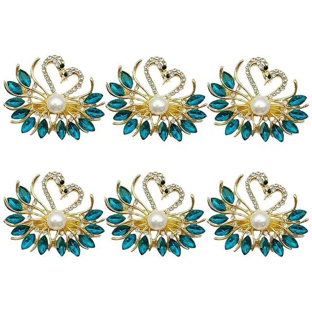 Regalo San Valentino tovaglioli blu set 6 pezzi, squisiter cigno5207