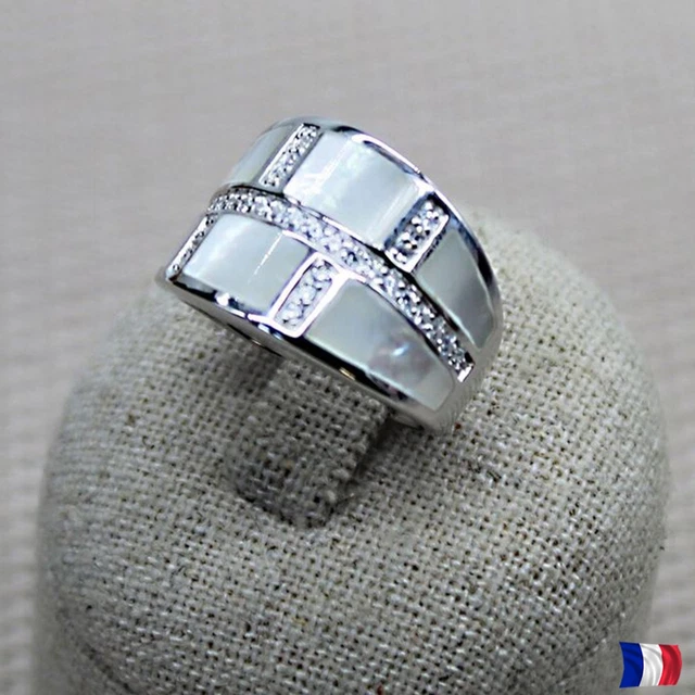 Bague Large Argentée Décor Fleuri – Taille 60, Style Bohème Et élégant