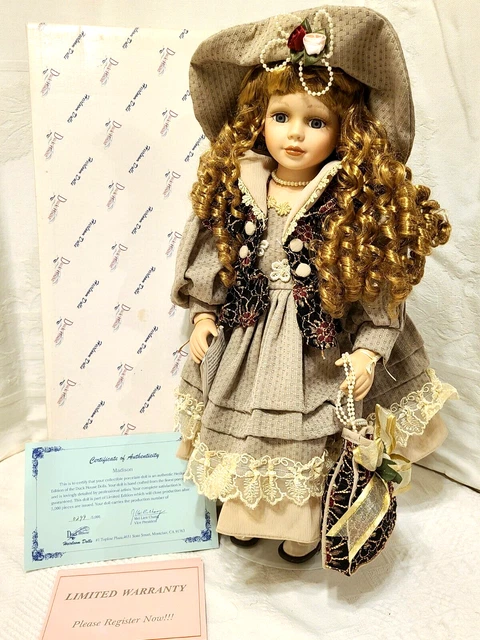 Duck House Heirloom Porcelain Doll MADISON 18" Tall Orig Box & COA Ltd Edition