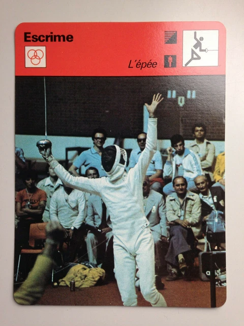 Carte Postale Vintage – Escrime – Philippe Riboud – Éditions Rencontre 1979