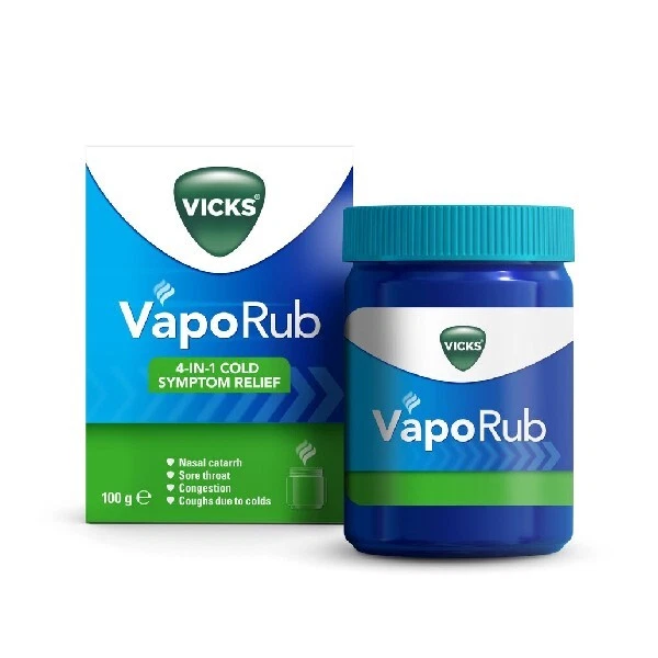 VICKS VAPORUB 100G Vapour Rub Congestion Cold Headache Relief Menthol EUR 11,48 PicClick FR
