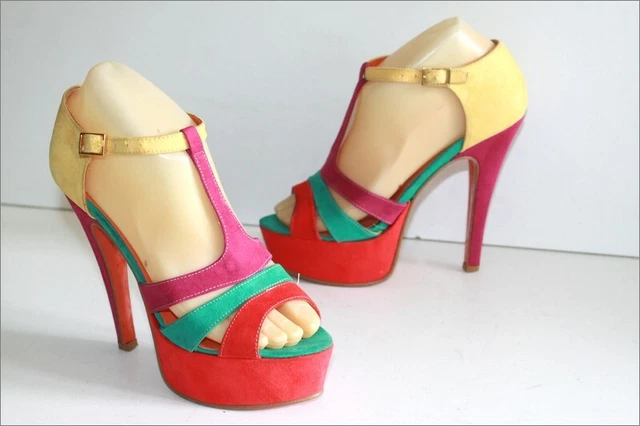 Sandales à Talons Bobines NEOSENS - Cuir Marron - Taille 36 EU - Très Bon État (Légères Traces)