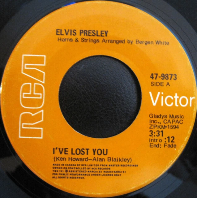 Elvis Presley - I've Lost You - RCA Victor - 47-9873 - 7" 906463938