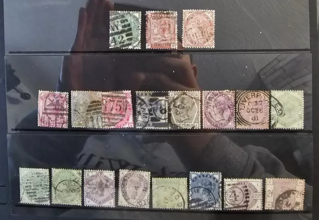 Gb Queen Victoria Collection Of Surface Printed Stamps Used