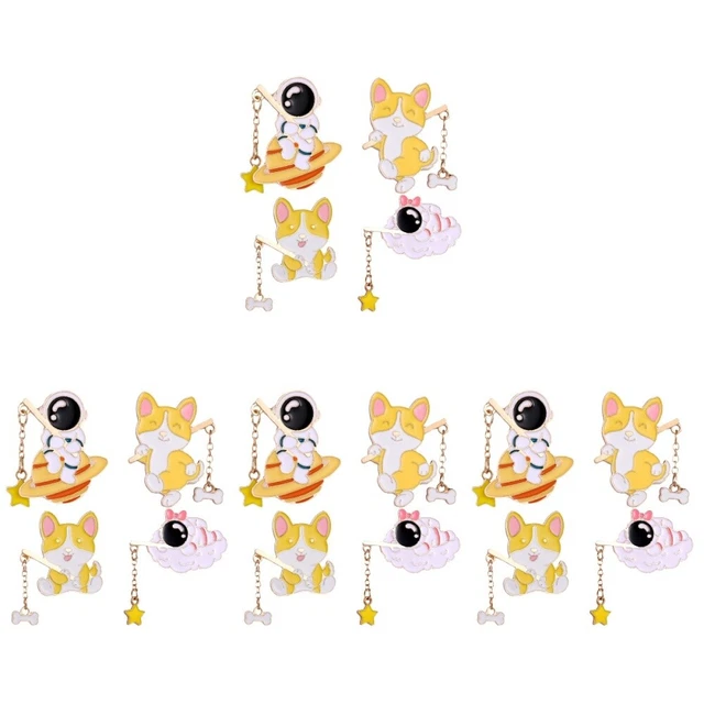 4pcs Exquisite Widely- Decorative Polished Cartoon Cloth Pin Bag Decor
