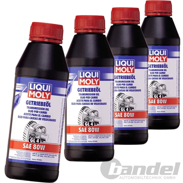 4x 0,5 L LIQUI MOLY 1401 OLIO CAMBIO OLIO RIDUTTORE A DOGHE OLIO CAMBIO ASSI MB 235.1