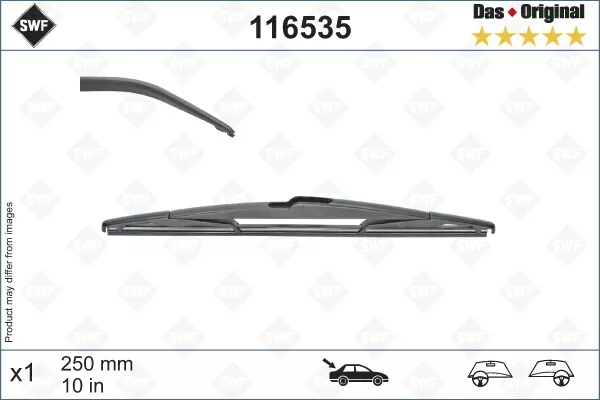 SWF Scheibenwischer 1 Hinten (116535) für OPEL Astra K HYUNDAI I10 Insignia B