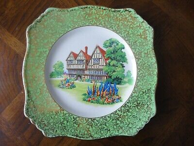 Vintage Royal Winton Grimwades "Old English Manor House " Luncheon Plate 9 3/4"
