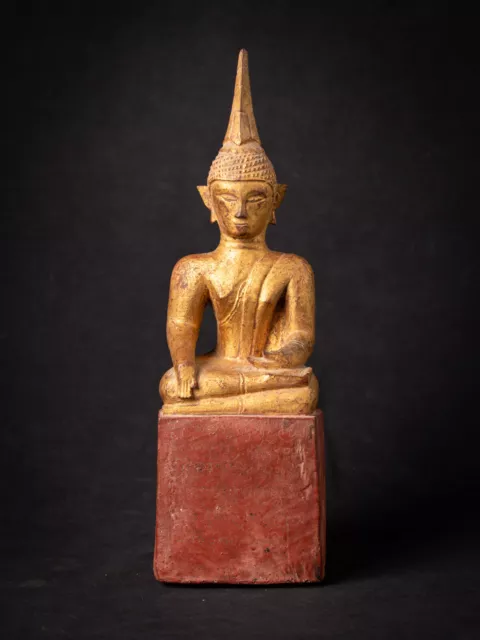 Antique wooden Lao Buddha statue from Laos, Early 19th century
