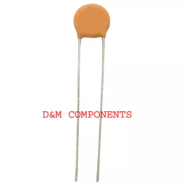 Ceramic Disc Capacitors 50V - Range 1pF to 100pF, Pack of : 10, 25, 50 or 100