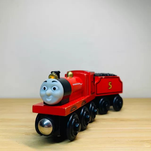 James with Light - Thomas The Tank Engine & Friends Wooden Railway Magnet Trains