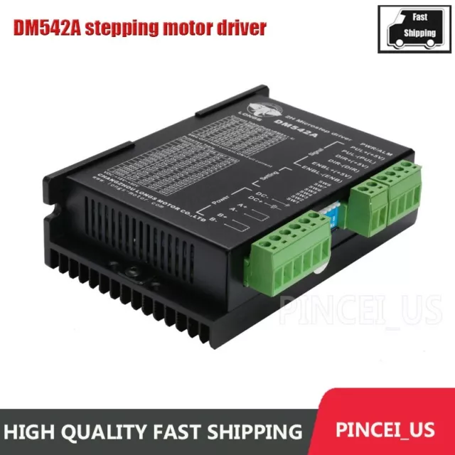 Nema23 Stepper Motor Driver DM542A Peak 4.2A 18-50VDC 128 Microsteps CNC pe66