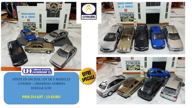 LOT DE 5 MODELES CITROEN UNIV HOBBIES 1/43 OCCASION pour renover ou transformer