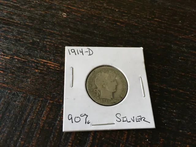 1914-D Barber Silver Quarter - Very Nice Circ Collector Coin # 729L