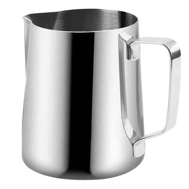 Milk Frothing Pitcher, 5 OZ/150M Stainless Steel Espresso Steaming Pitchers
