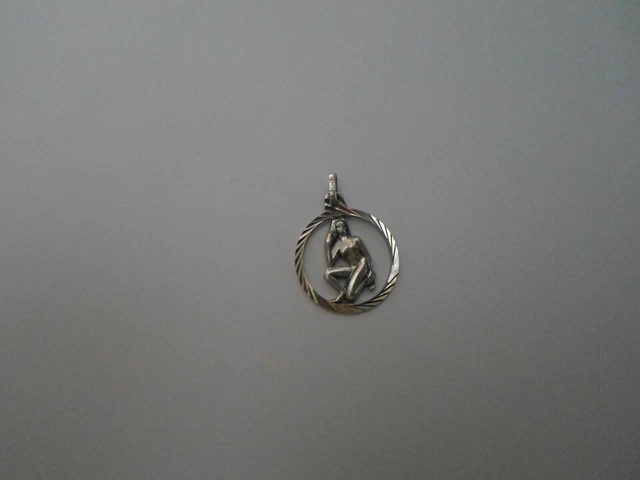 Médaille Ancienne Argent Signe Du Cancer - 17 Mm - Numéro 124 - Occasion Bon état