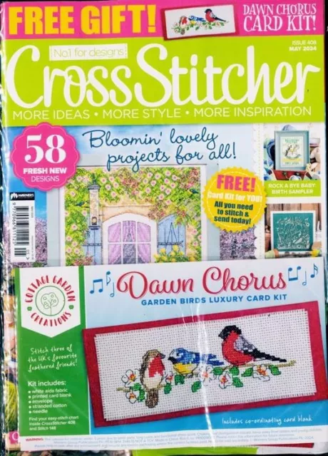 English cross stitch magazine Cross Stitcher 408 May  2024
