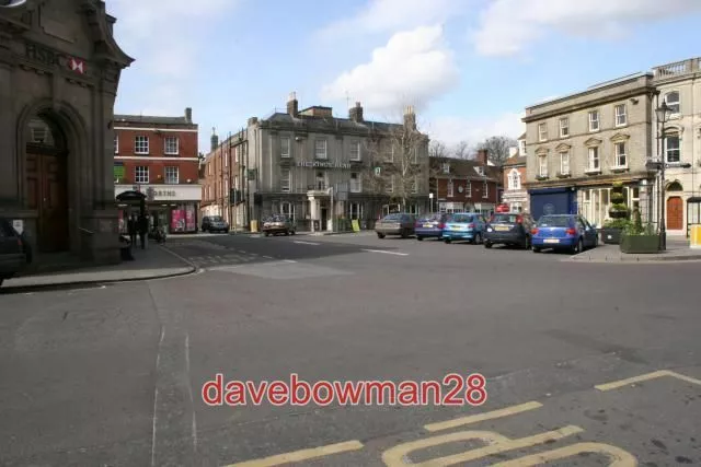 Photo  Wimborne The Shopping Area On The West Side Of Wimborne Minster In The Ve