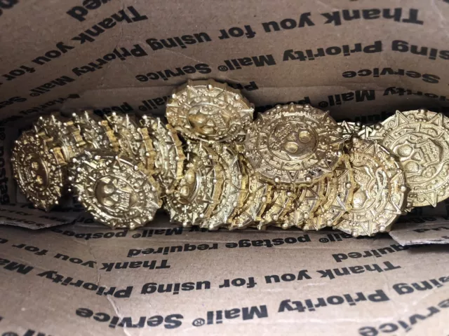 Rare Gold Gilded Pirate Skull 🏴‍☠️ Coin 1.5 ounce .999 Silver oz Cast Caribbean 2