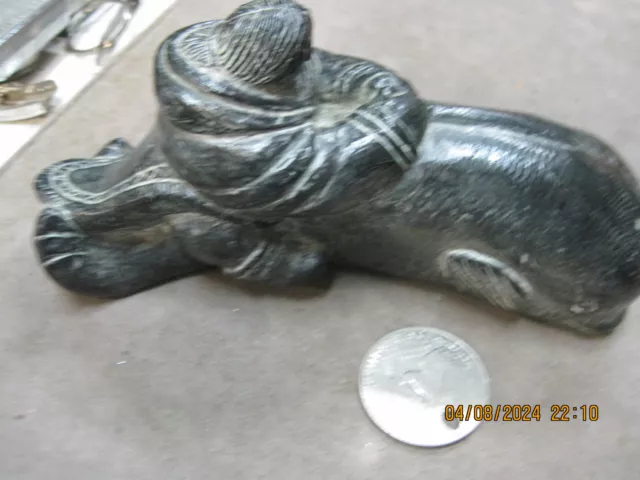 A Wolf Original Sculpture: WHALE  Hand Made in Canada - Soapstone