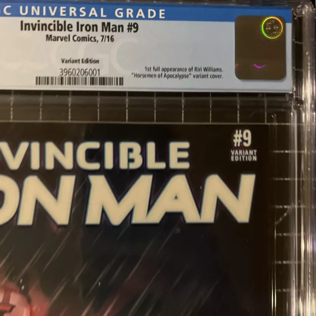 🔥🔑Invincible Iron Man 9 CGC 8.0 Turcotte Variant 1st App Riri🔥🔑 3