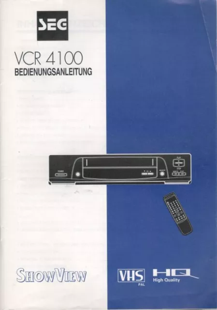 SEG VCR 4100 [Bedienungsanleitung] (gebraucht)