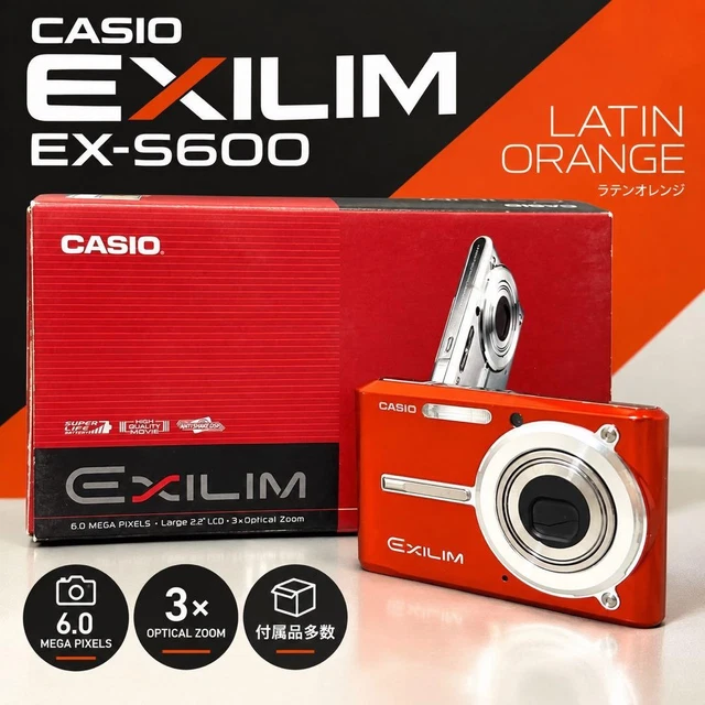 CASIO EXILIM EX-S600 Red 3x Optical Zoom Tested Working From Japan