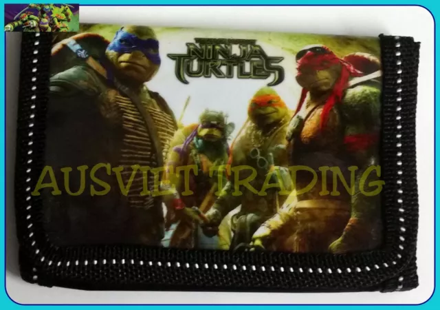 new TMNT Ninja Turtles boys kids Wallet tri-fold coin purse