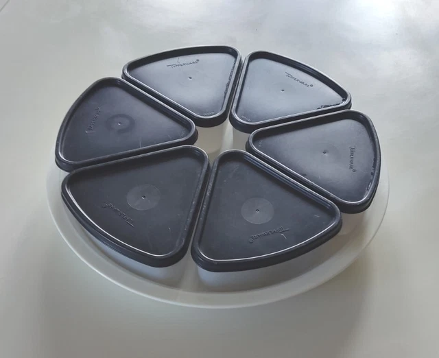 Neuf- Plat de service ovale compartimenté 6 pièces, Tupperware