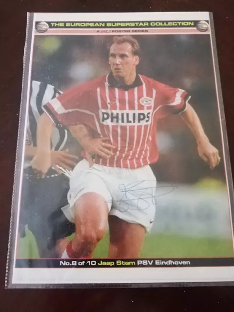 Jaap Stam Psv Eindhoven / Manchester United Legend Hand-Signed Photocard