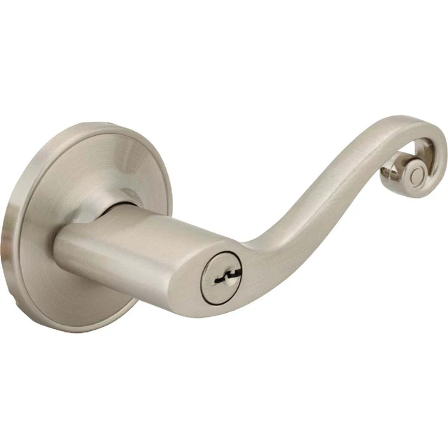 Steel Pro Brushed Nickel Scroll Entry Door Lever L6X200B Steel Pro L6X200B