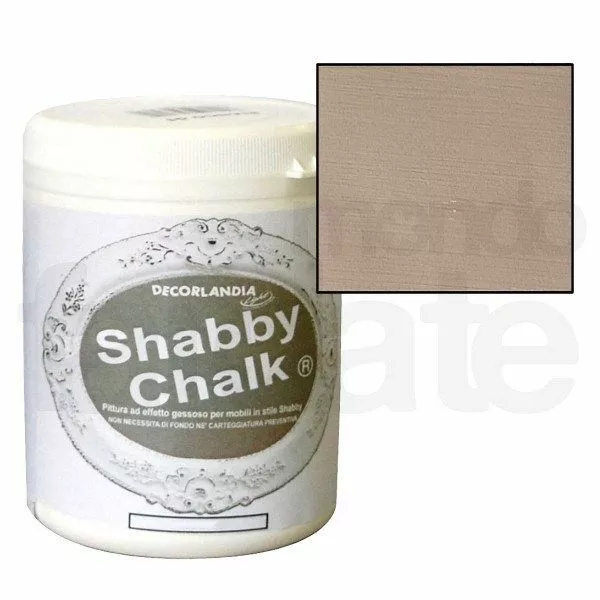 Shabby Chalk Tortora ml 500 - Vernice Decorlandia - Colore Pittura stile S. Chic