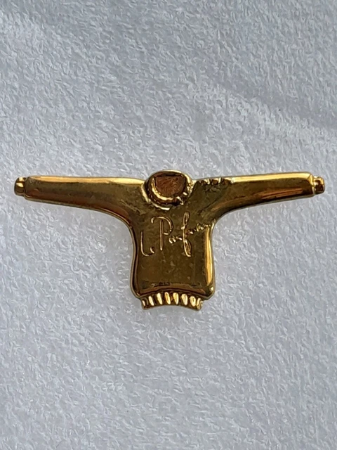 Broche Vintage SONIA RYKIEL Chute De Lauriers Strass Dorés - Années 1990/2000 - Neuf Sans Boîte
