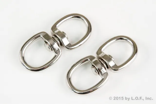 6 Silver Double Key Ring Snap Bolt Trigger Clip 100# Flag 3/4 In Key Ring Hook