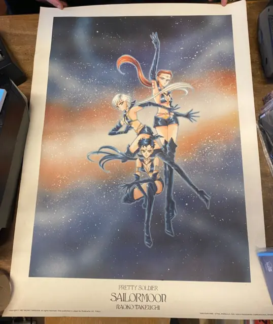 Rare Sailor Moon Pretty Soldier Naoko Takeuchi Poster 1997 1000 Editions Print