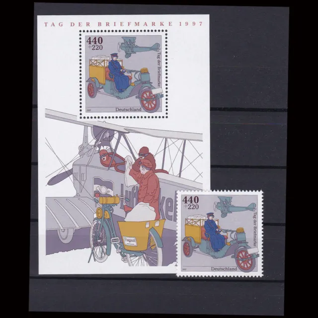 Bund BRD 1997 Michel Block 41 Tag der Briefmarke + Einzelmarke 1947 postfrisch**